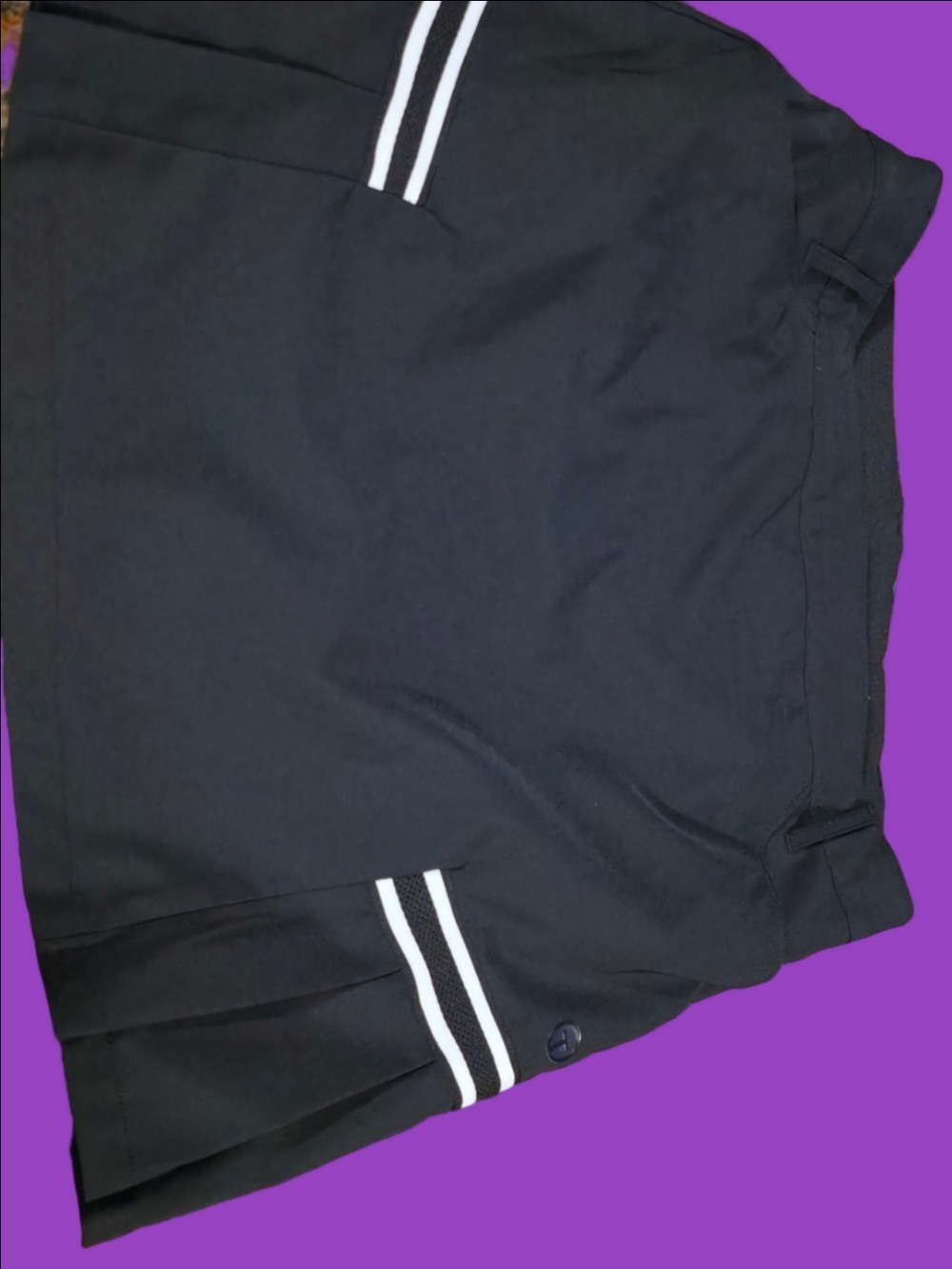 4/$67 Deal! Tribal Sport Black Athletic Shorts with White Stripe Detail